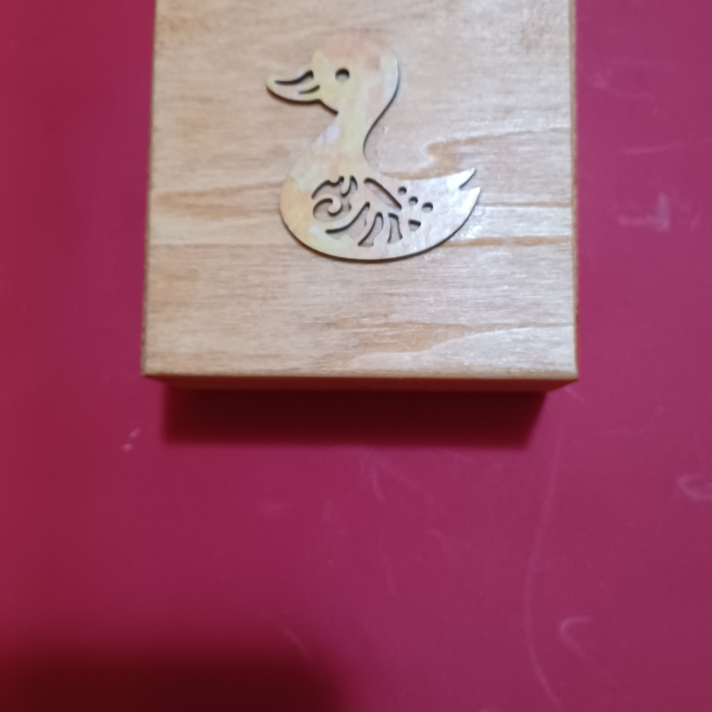 Wooden Box with Duck Design